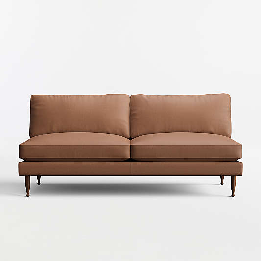 Cosgrove Leather Armless Loveseat Sectional Piece