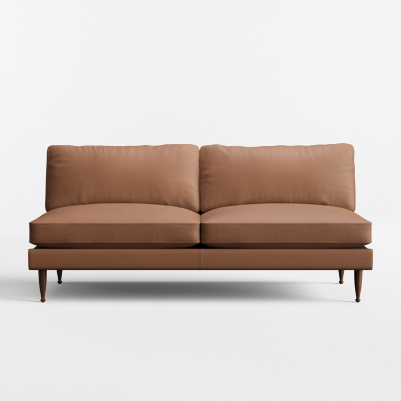 Cosgrove Leather Armless Loveseat Sectional Piece - image 0 of 2