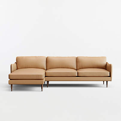 Cosgrove Leather 2-Piece Sectional Sofa with Chaise Lounge