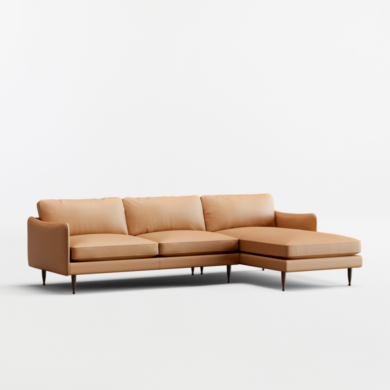 Cosgrove Leather 2-Piece Sectional Sofa with Chaise Lounge - image 3 of 6