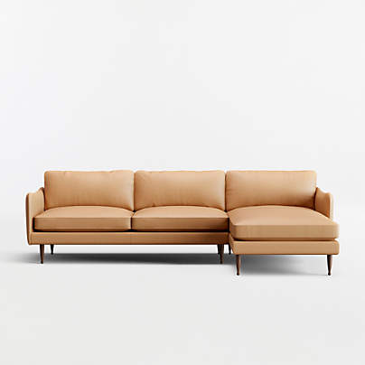 Cosgrove Leather 2-Piece Sectional Sofa with Chaise Lounge