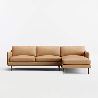 Cosgrove Leather 2-Piece Sectional Sofa with Chaise Lounge