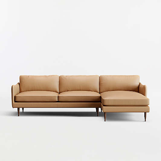 Cosgrove Leather 2-Piece Sectional Sofa with Chaise Lounge