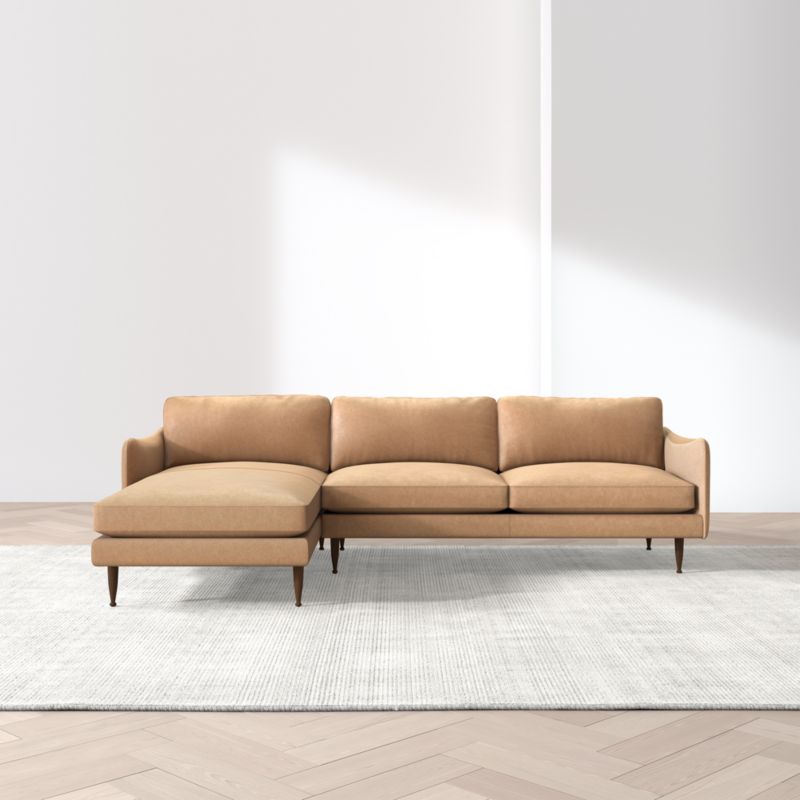 View Cosgrove Leather 2-Piece Sectional Sofa with Chaise Lounge - image 3 of 6