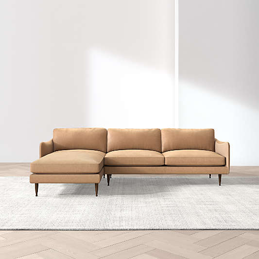 Cosgrove Leather 2-Piece Sectional Sofa with Chaise Lounge