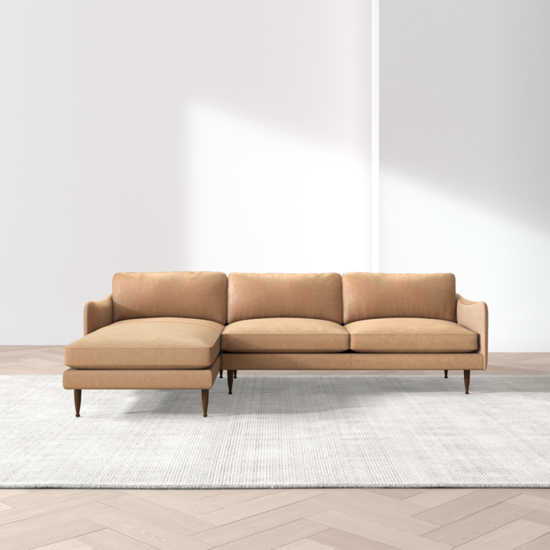 Cosgrove Leather 2-Piece Sectional Sofa with Chaise Lounge - image 2 of 6