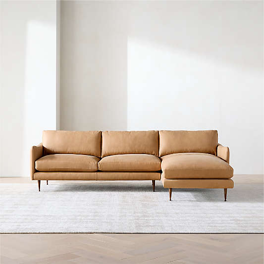 Cosgrove Leather 2-Piece Sectional Sofa with Chaise Lounge