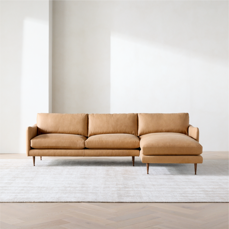 Cosgrove Leather 2-Piece Sectional Sofa with Chaise Lounge - image 2 of 6