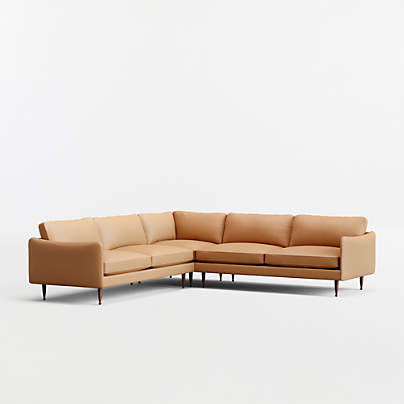 Cosgrove Leather 3-Piece L-Shaped Sectional Sofa