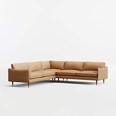 Cosgrove Leather 3-Piece L-Shaped Sectional Sofa