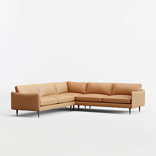 Cosgrove Leather 3-Piece L-Shaped Sectional Sofa