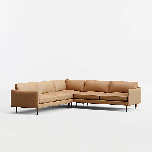Cosgrove Leather 3-Piece L-Shaped Sectional Sofa