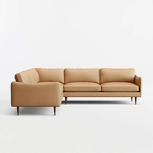 Cosgrove Leather 3-Piece L-Shaped Sectional Sofa