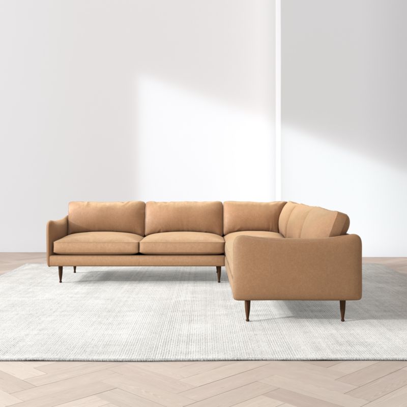 View Cosgrove Leather 3-Piece L-Shaped Sectional Sofa - image 3 of 8