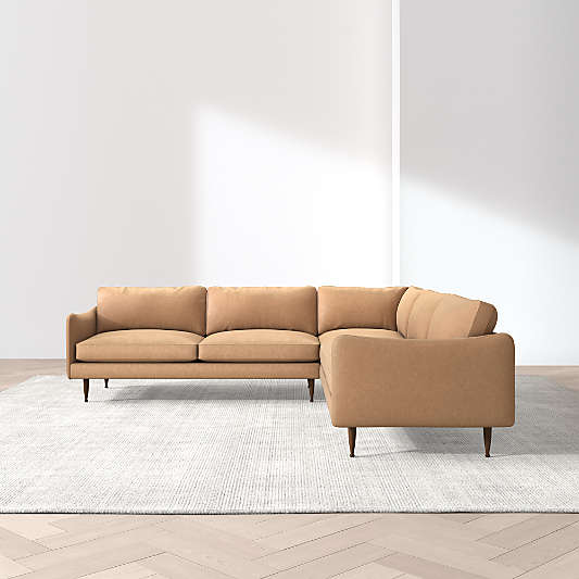 Cosgrove Leather 3-Piece L-Shaped Sectional Sofa