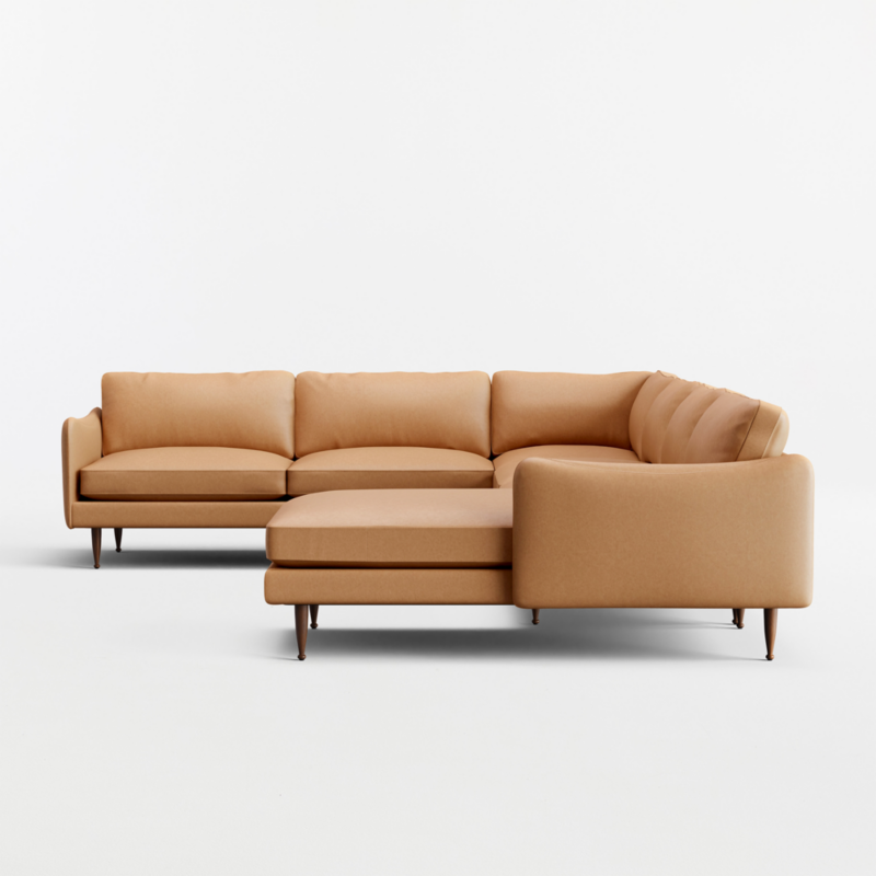 Cosgrove Leather 4-Piece L-Shaped Sectional Sofa with Chaise Lounge - image 4 of 6