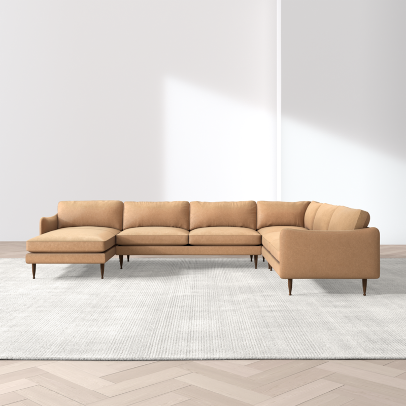 Cosgrove Leather 4-Piece L-Shaped Sectional Sofa with Chaise Lounge - image 2 of 6