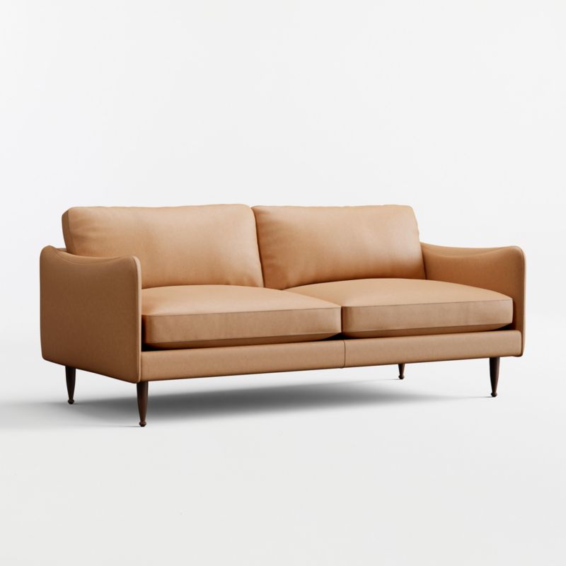 View Cosgrove 76" Leather Apartment Sofa - image 4 of 6