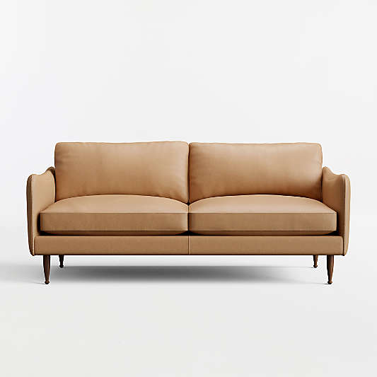 Cosgrove 76" Leather Apartment Sofa
