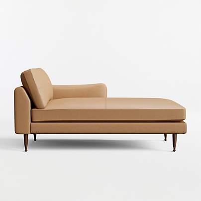 Cosgrove Leather Right-Arm Chaise Lounge Sectional Piece