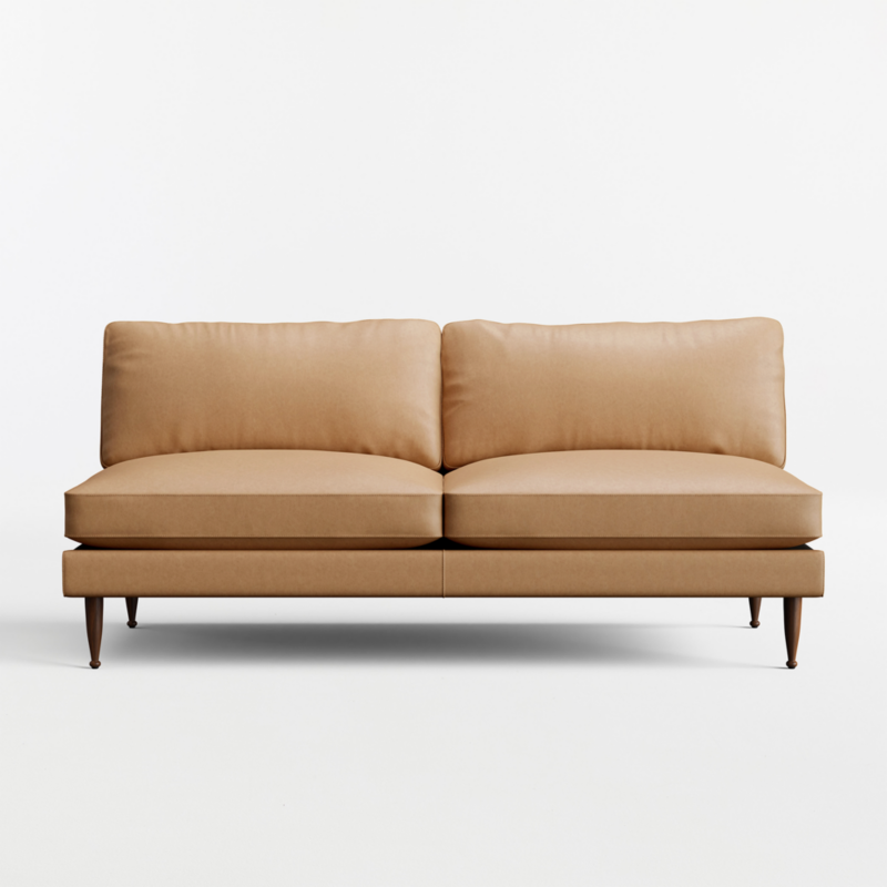 Cosgrove Leather Armless Loveseat Sectional Piece - image 0 of 2