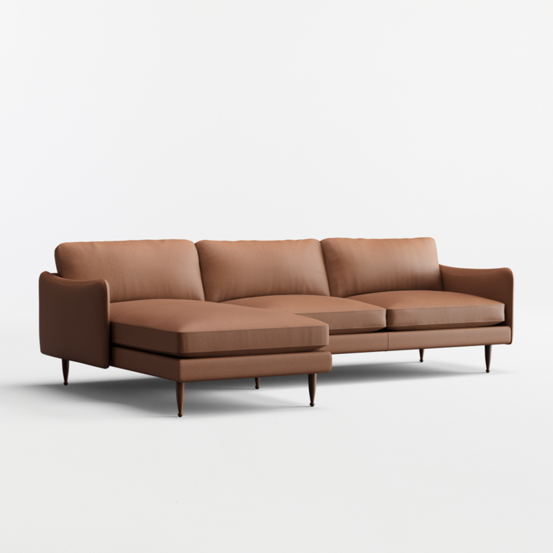 Cosgrove Leather 2-Piece Sectional Sofa with Chaise Lounge - image 4 of 7