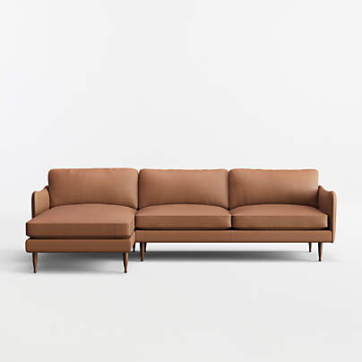 Cosgrove Leather 2-Piece Sectional Sofa with Chaise Lounge