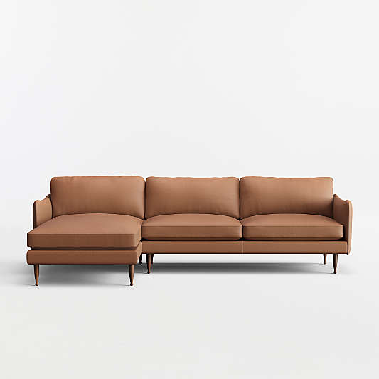 Cosgrove Leather 2-Piece Sectional Sofa with Chaise Lounge