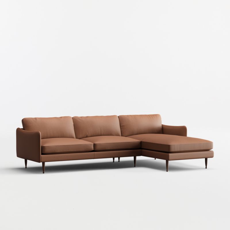 View Cosgrove Leather 2-Piece Sectional Sofa with Chaise Lounge - image 4 of 6
