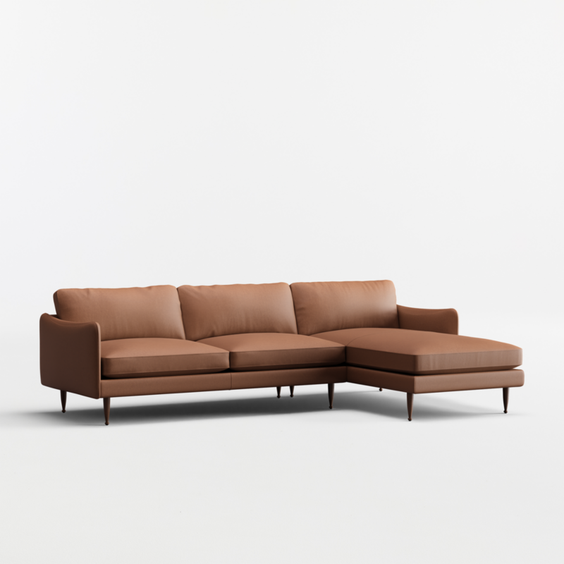 Cosgrove Leather 2-Piece Sectional Sofa with Chaise Lounge - image 3 of 6