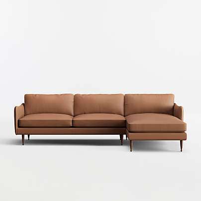 Cosgrove Leather 2-Piece Sectional Sofa with Chaise Lounge
