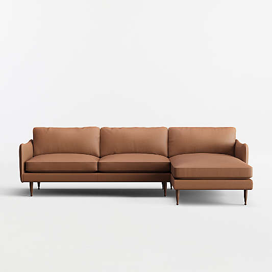 Cosgrove Leather 2-Piece Sectional Sofa with Chaise Lounge