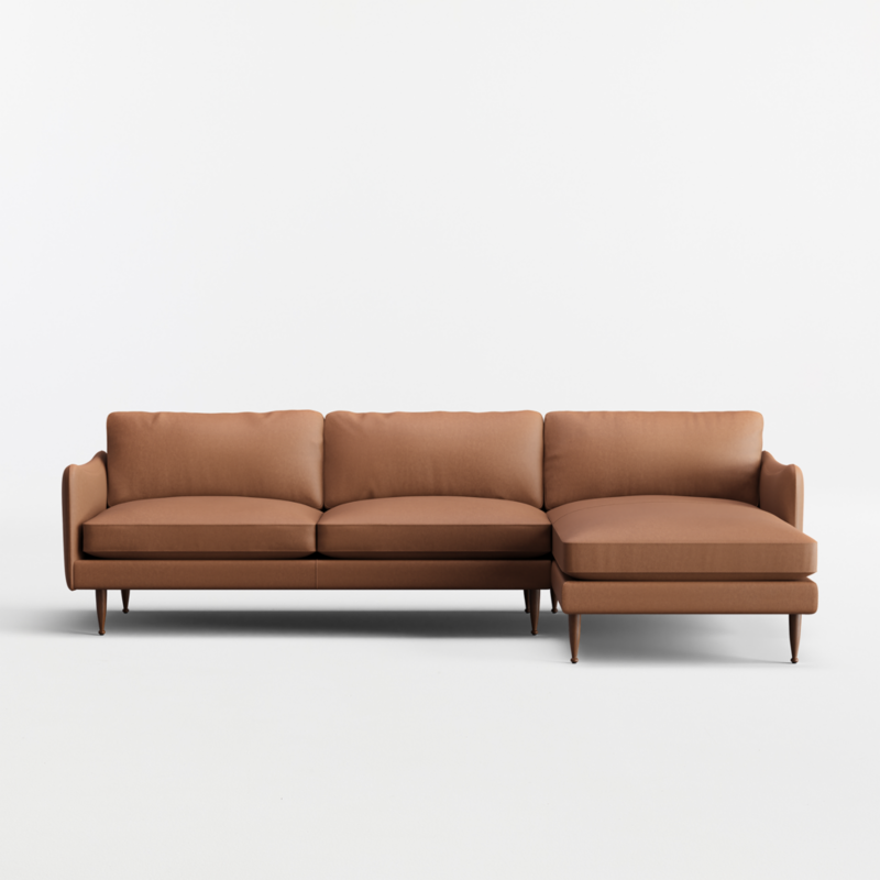 Cosgrove Leather 2-Piece Sectional Sofa with Chaise Lounge - image 0 of 6