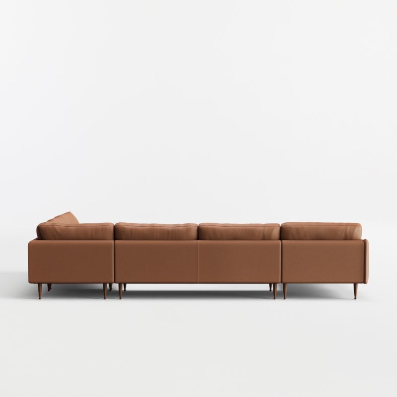 View Cosgrove Leather 4-Piece L-Shaped Sectional Sofa with Chaise Lounge - image 6 of 6