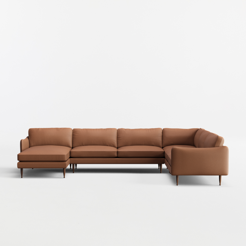 Cosgrove Leather 4-Piece L-Shaped Sectional Sofa with Chaise Lounge - image 3 of 6