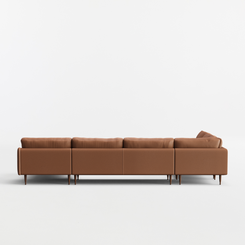 Cosgrove Leather 4-Piece L-Shaped Sectional Sofa with Chaise Lounge - image 5 of 6