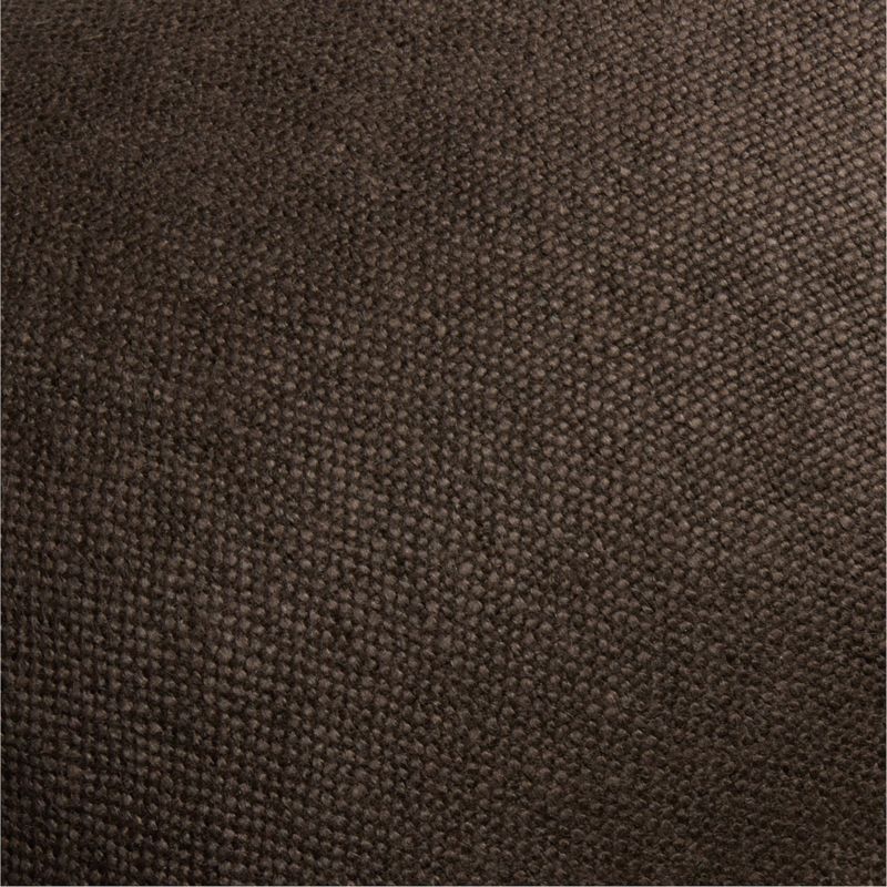Casual Textured Fringe 24"x16" Deep Brown Throw Pillow Cover with Feather Insert - image 1 of 4