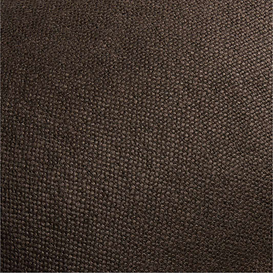 Casual Textured Fringe 24"x16" Deep Brown Throw Pillow Cover