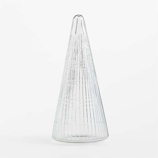 Elegant Cut Glass Christmas Tree, Large 13.5"