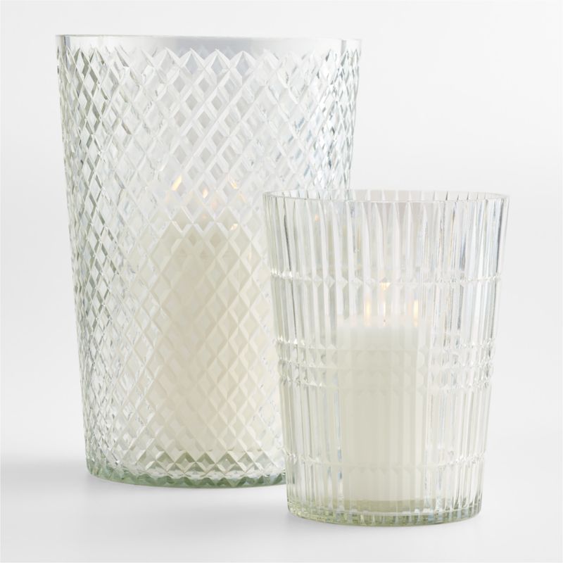 Elegant Cut Glass Medium Hurricane 7.5" - image 1 of 5