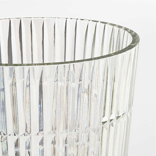 Elegant Cut Glass Hurricane Candle Holders