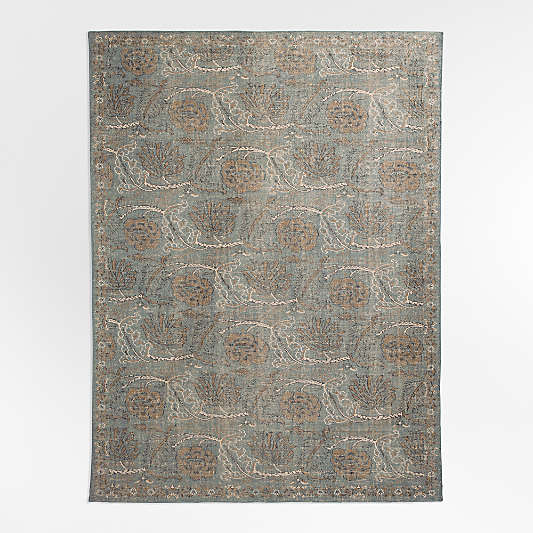 Coates Performance Traditional Handknotted Blue Rug