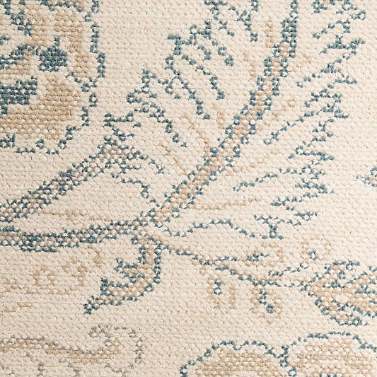 Coates Performance Traditional Handknotted Ivory Rug Swatch 12"x18"