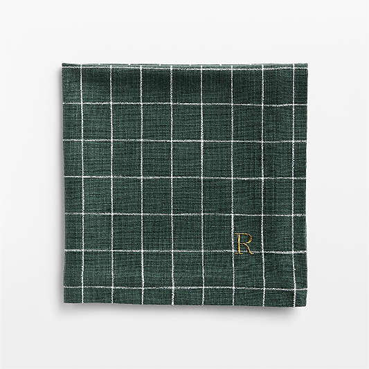 Cotswold Green Plaid Napkins, Set of 4