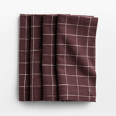Cotswold Red Plaid Napkins, Set of 4