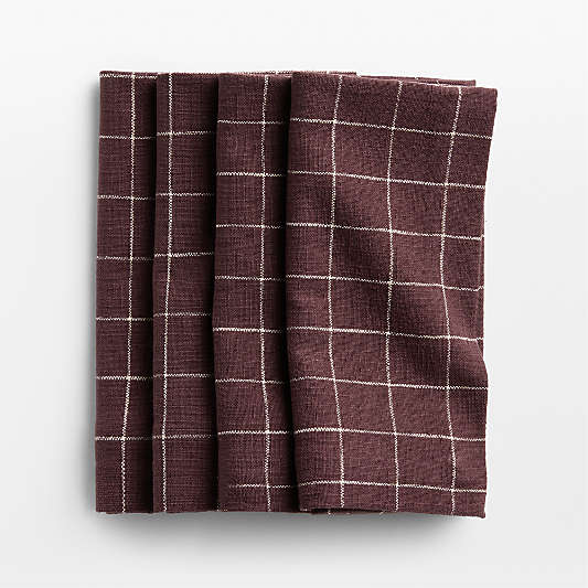 Cotswold Red Plaid Napkins, Set of 4
