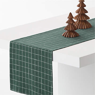 Cotswold Green Plaid 108" Table Runner