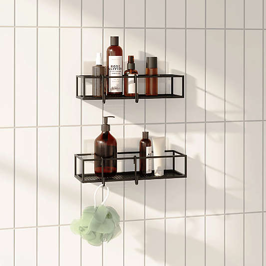 Umbra Cubiko Black Hanging Shower Bins