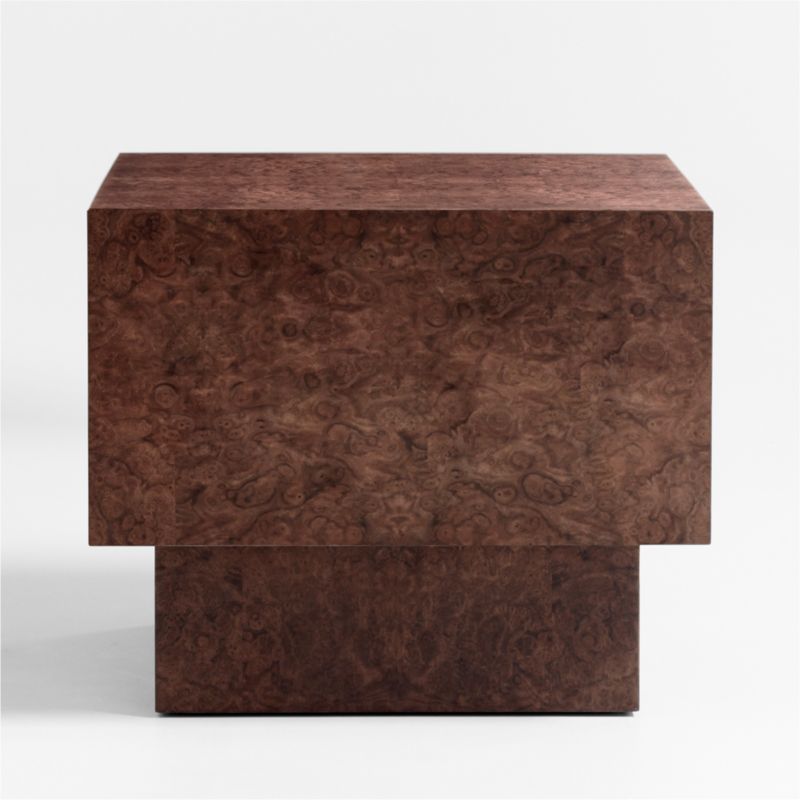 Cubist Burl End Table, Set of 2