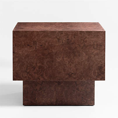 Cubist Burl End Table